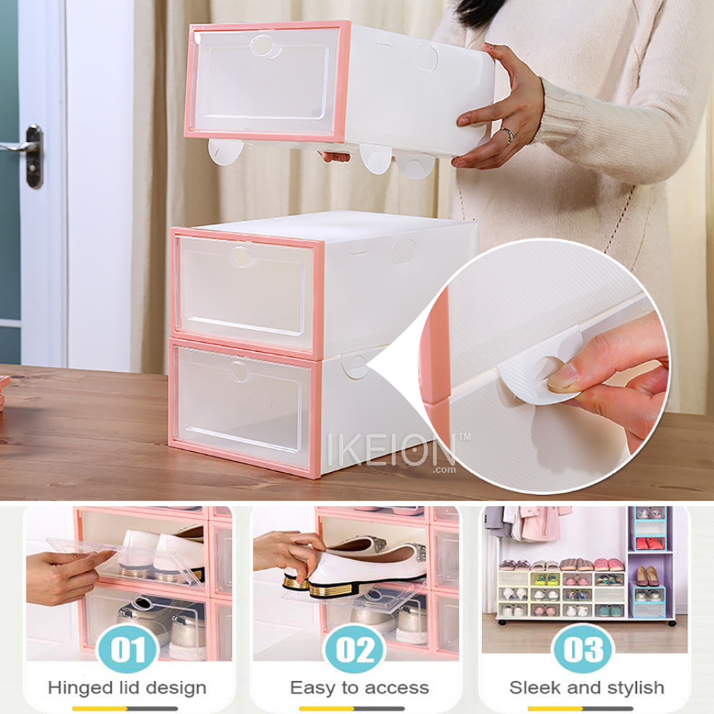 24pcs Womens Ikeion Diy Shoe Box 30 2x21 5x12 5cm